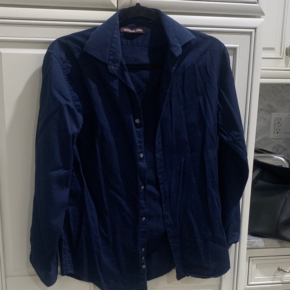 Michael Kors Deep Blue Kids Button-Down Shirt
